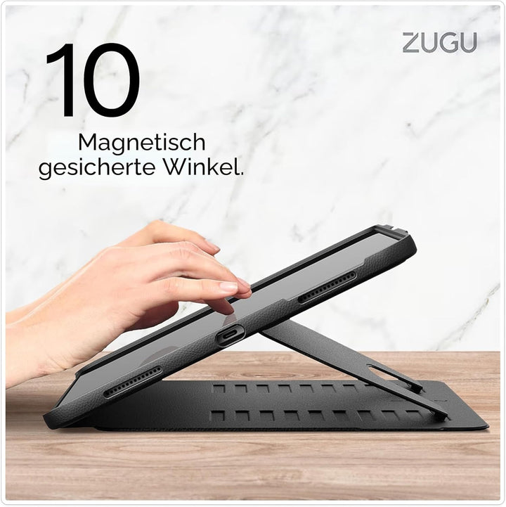 Zugu iPad Air Hülle 13 Zoll M2 2024 / iPad Pro 12.9 (3rd/4th Gen), schlanke Schutzhülle 10 Winkel-St