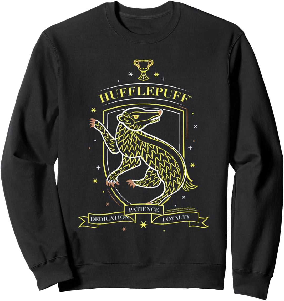 Harry Potter Hand Drawn Hufflepuff Shield Sweatshirt