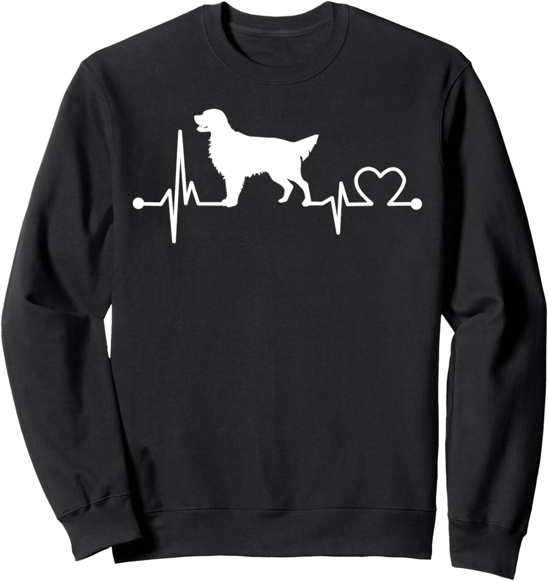Flat-Coated Retriever Herzschlag Hemd Hund Haustier Frauen Sweatshirt