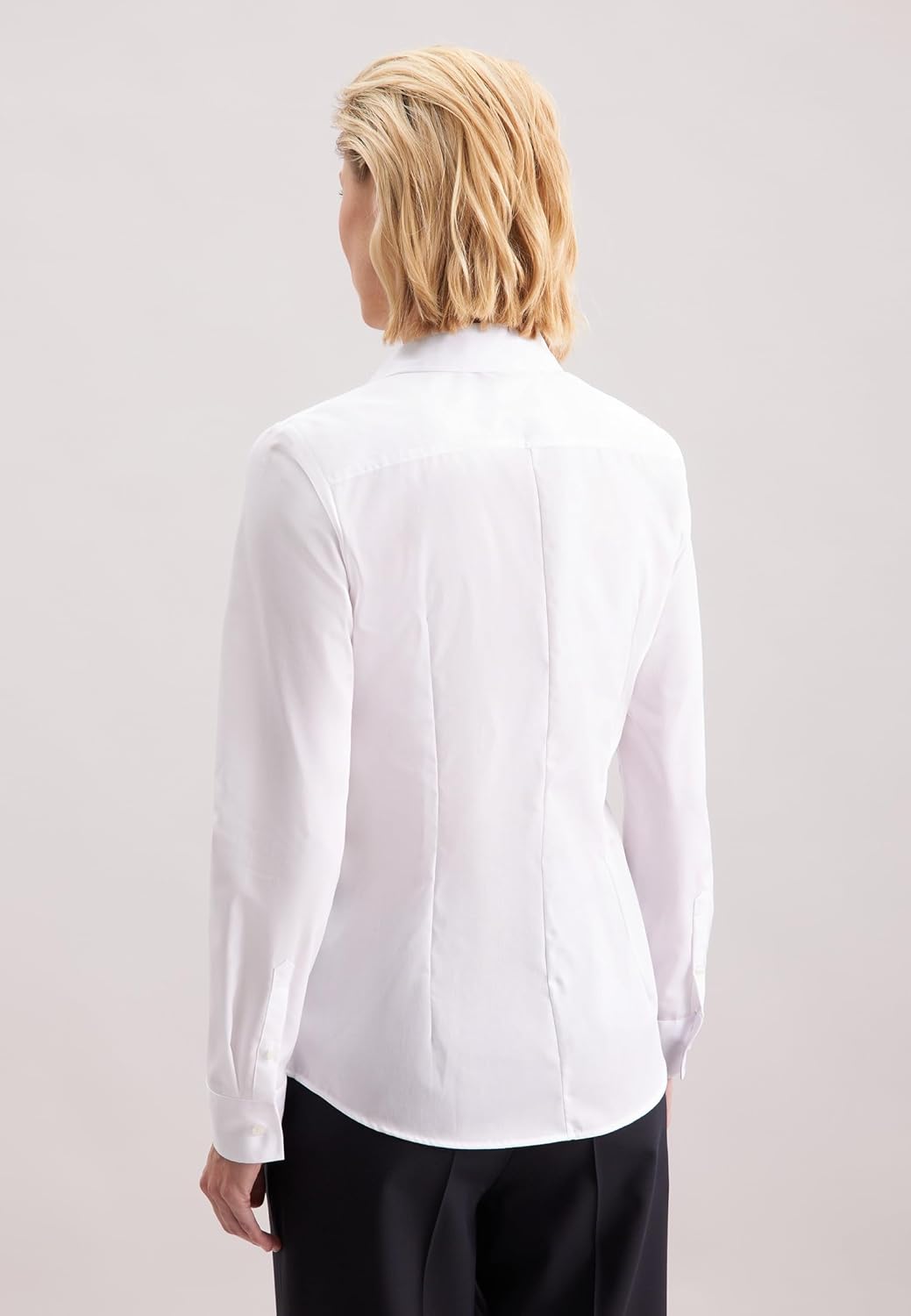 Seidensticker Damen Bluse - City Bluse - Hemdbluse - Slim Fit - Kurzarm - Uni - Stretch 32 Weiss, 32