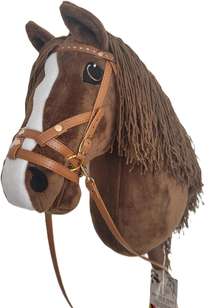 Hobby Horse Hobbypferd gross A3 (Pferd auf einem Stock) komplett mit Geschirr wie auf dem Foto (gesi