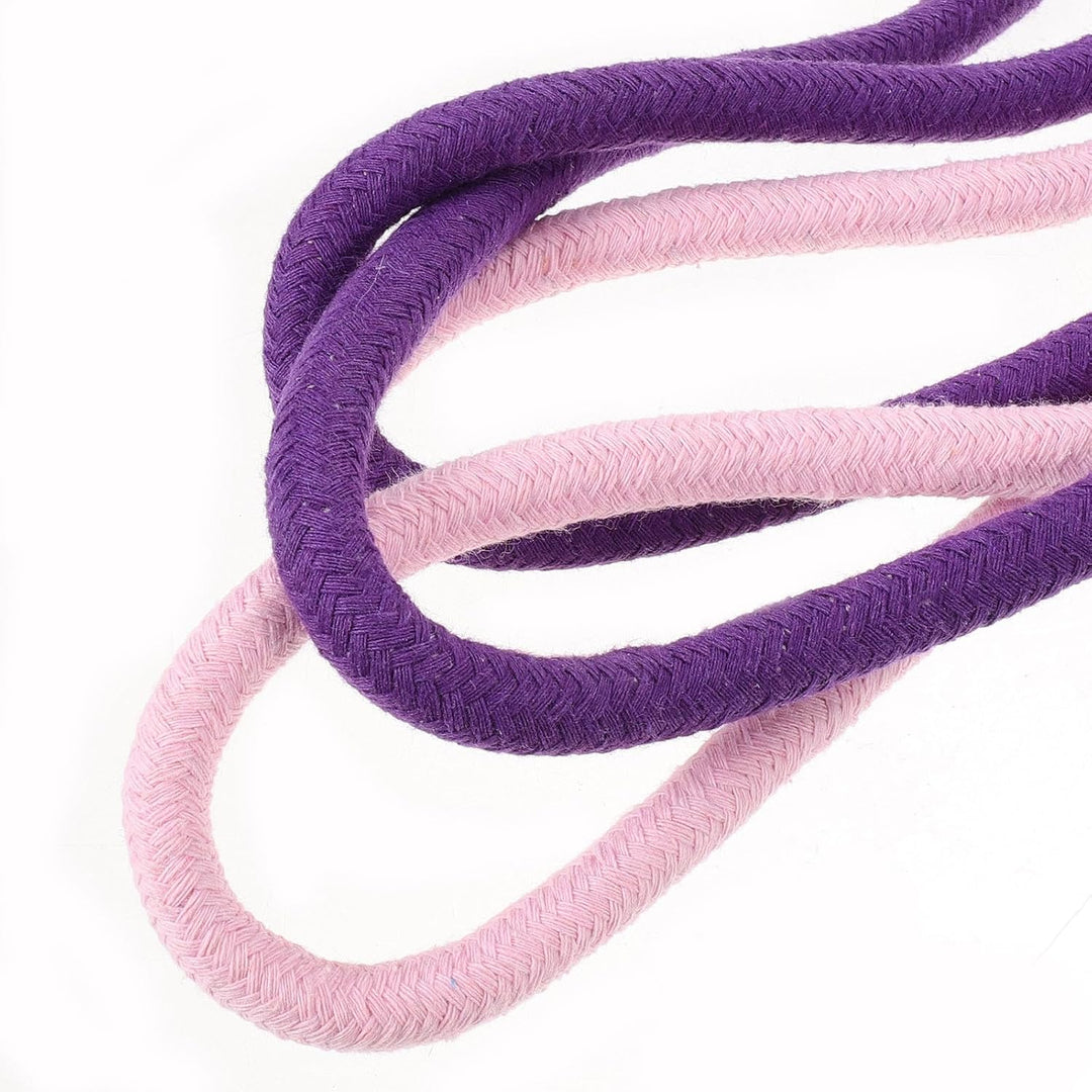 Turnseil aus Weicher Baumwolle, 2 Stück, 3 Meter, Rosa | Anfänger, Heimtraining und Rhythmische Spor