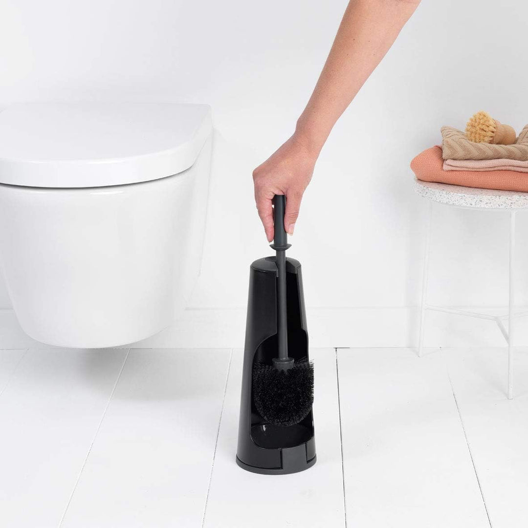 Brabantia Renew Collection WC-Garnitur, Stahl, Mattes Schwarz, Einheitsgrösse Matt Black, Matt Black