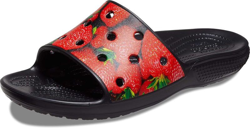 Crocs Klassische Sandalen mit zwei Riemen f r Erwachsene, Rot/Schwarz, 43/44 EU