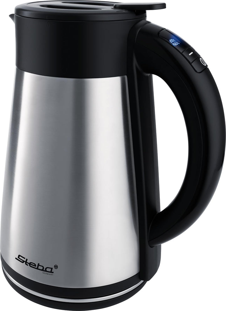 Steba WK 31 Thermo Wasserkocher schnurlos Silber Schwarz | Temperatur einstellbar: 40-100 Grad, Ther