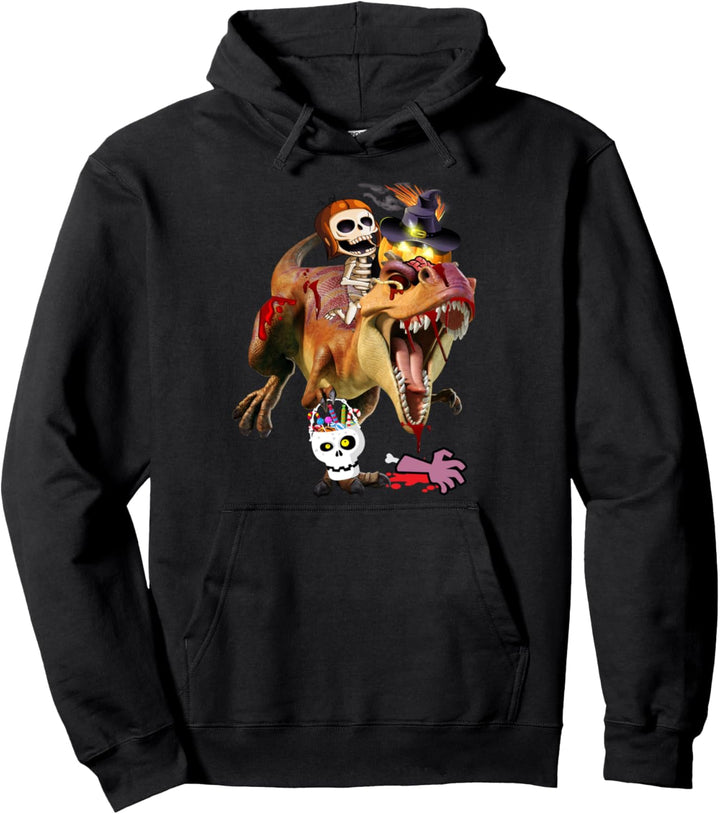 Dinosaurier Skelett Shirt - Dinosaurier Halloween T-Shirts Pullover Hoodie