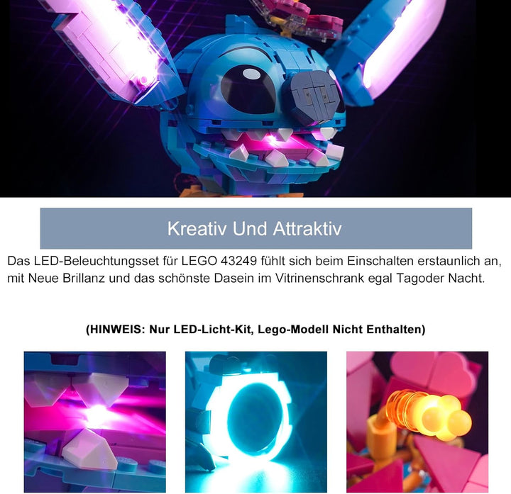 Led Licht Set Kompatibel mit Lego 43249 Stitch (Kein Modell), Dekorationsbeleuchtungsset Compatible