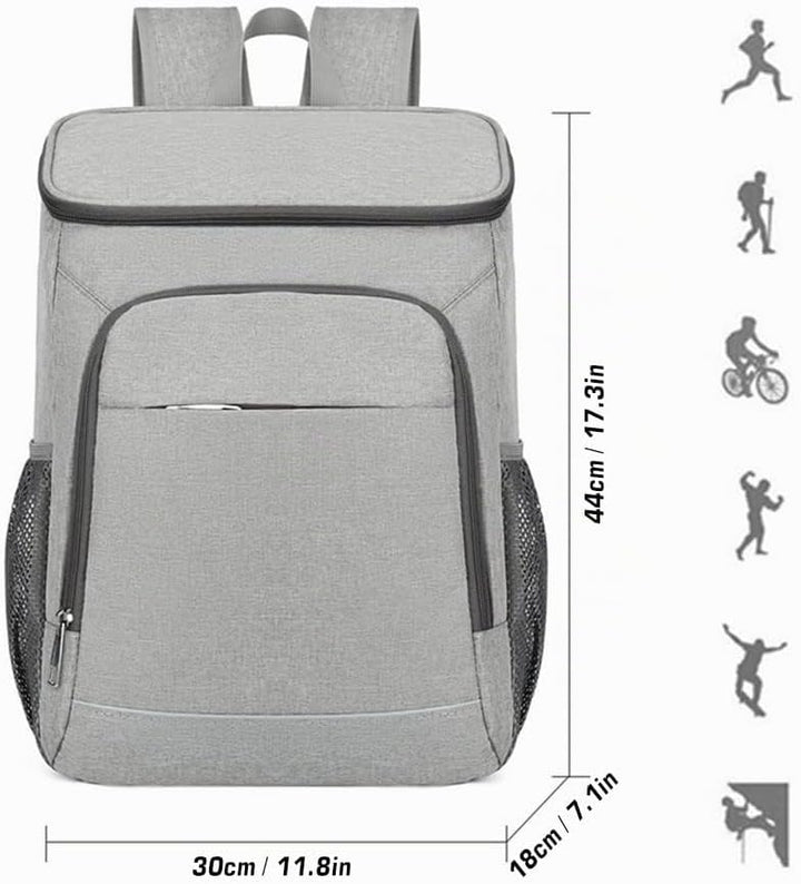 Lixada Thermo-Rucksack mit Kühlbox, Lunchbox, wasserdicht, zweistöckig, für Camping, Wandern, Pickni
