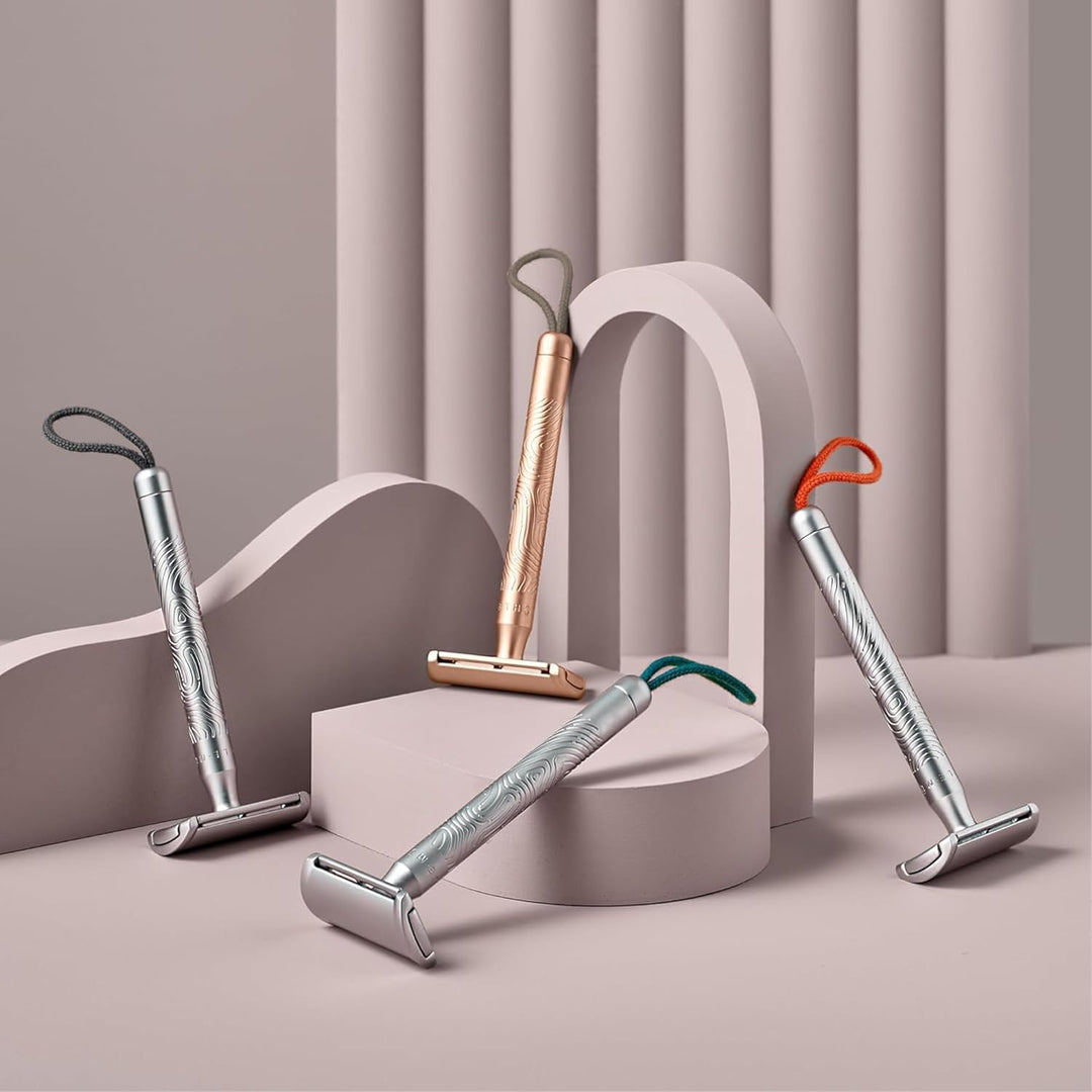 MÜHLE Companion Rasierhobel - Unisex Sicherheitsrasierer - mit moosfarbener Kordel - nachhaltige Ras