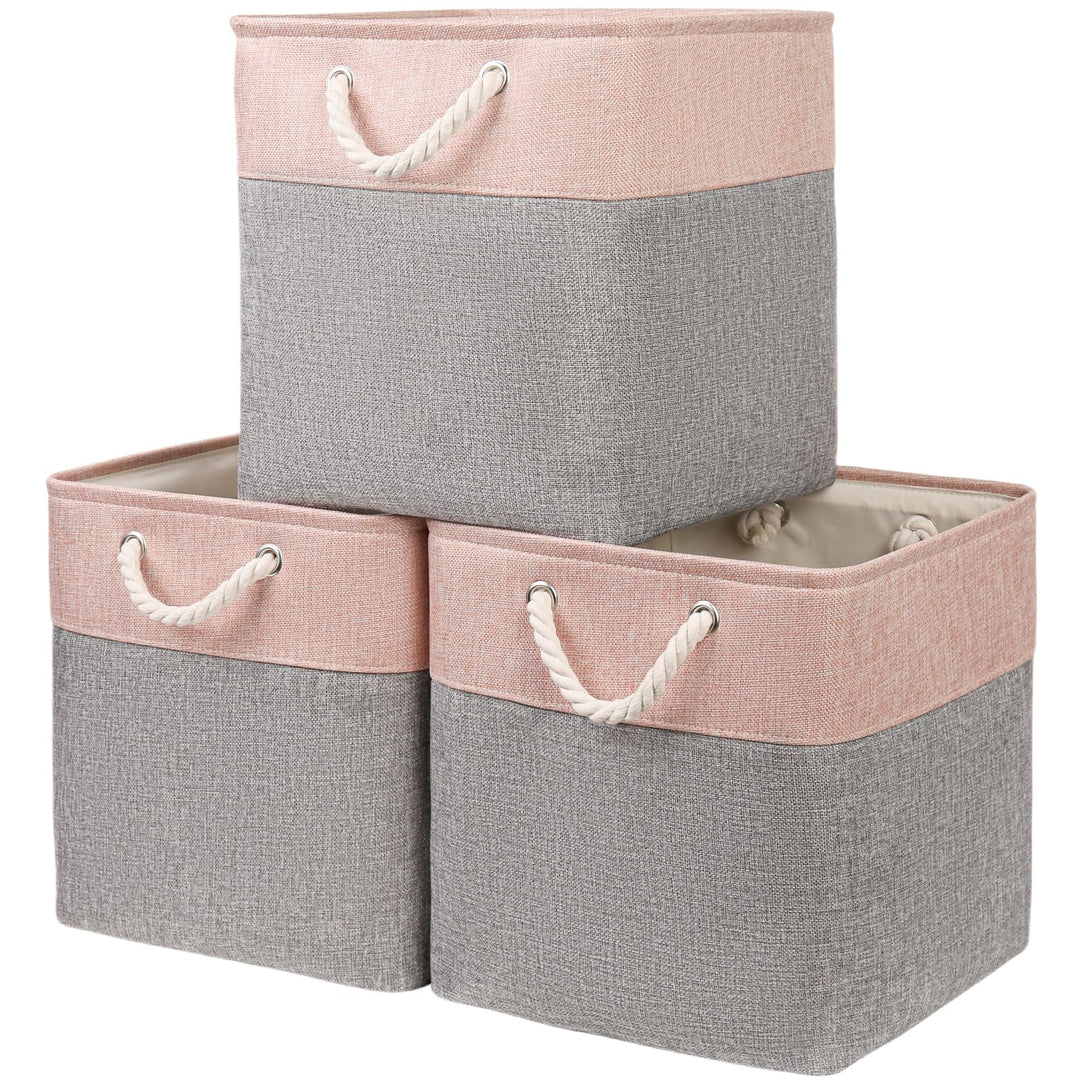 Mangata Aufbewahrungsbox,(28x28x28cm) Aufbewahrungskorb Stoff, Box in Würfel für Schrank, Regal, und