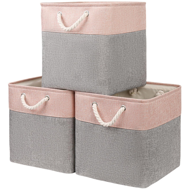 Mangata Aufbewahrungsbox,(28x28x28cm) Aufbewahrungskorb Stoff, Box in Würfel für Schrank, Regal, und
