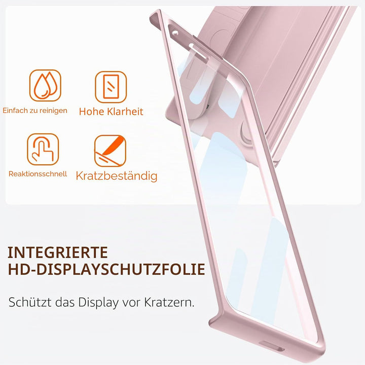 NINKI Kompatibel mit Samsung Galaxy Z Fold 4 Hülle mit Displayschutz Z fold 4 handschlaufe Hülle mit