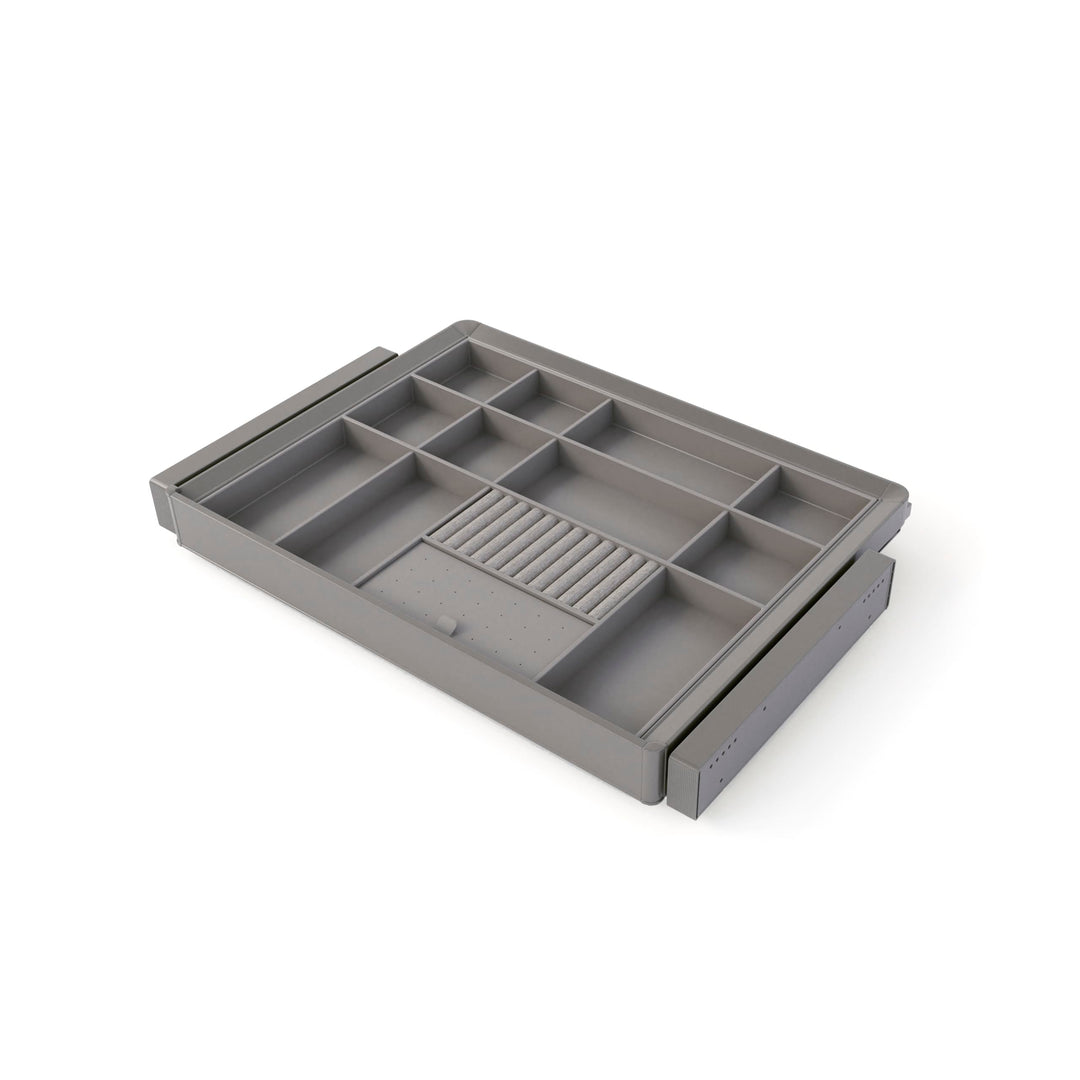 Emuca - Satz Organisationsschublade und ahmen für Schrank Quartz, mit Softclose-Vollauszug, Modul 70