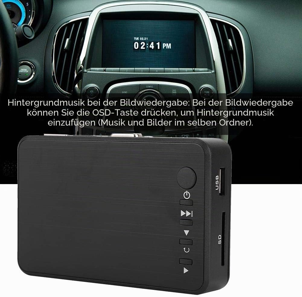ASHATA HDMI Mediaplayer, Mini 1080P 4K Full-HD Ultra HDMI Digitaler Multimediaplayer mit Adapter und