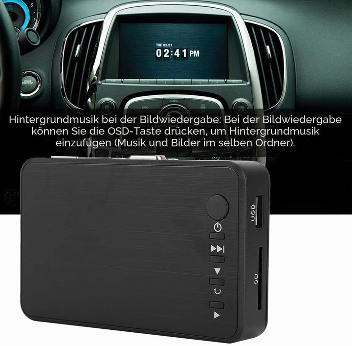 ASHATA HDMI Mediaplayer, Mini 1080P 4K Full-HD Ultra HDMI Digitaler Multimediaplayer mit Adapter und