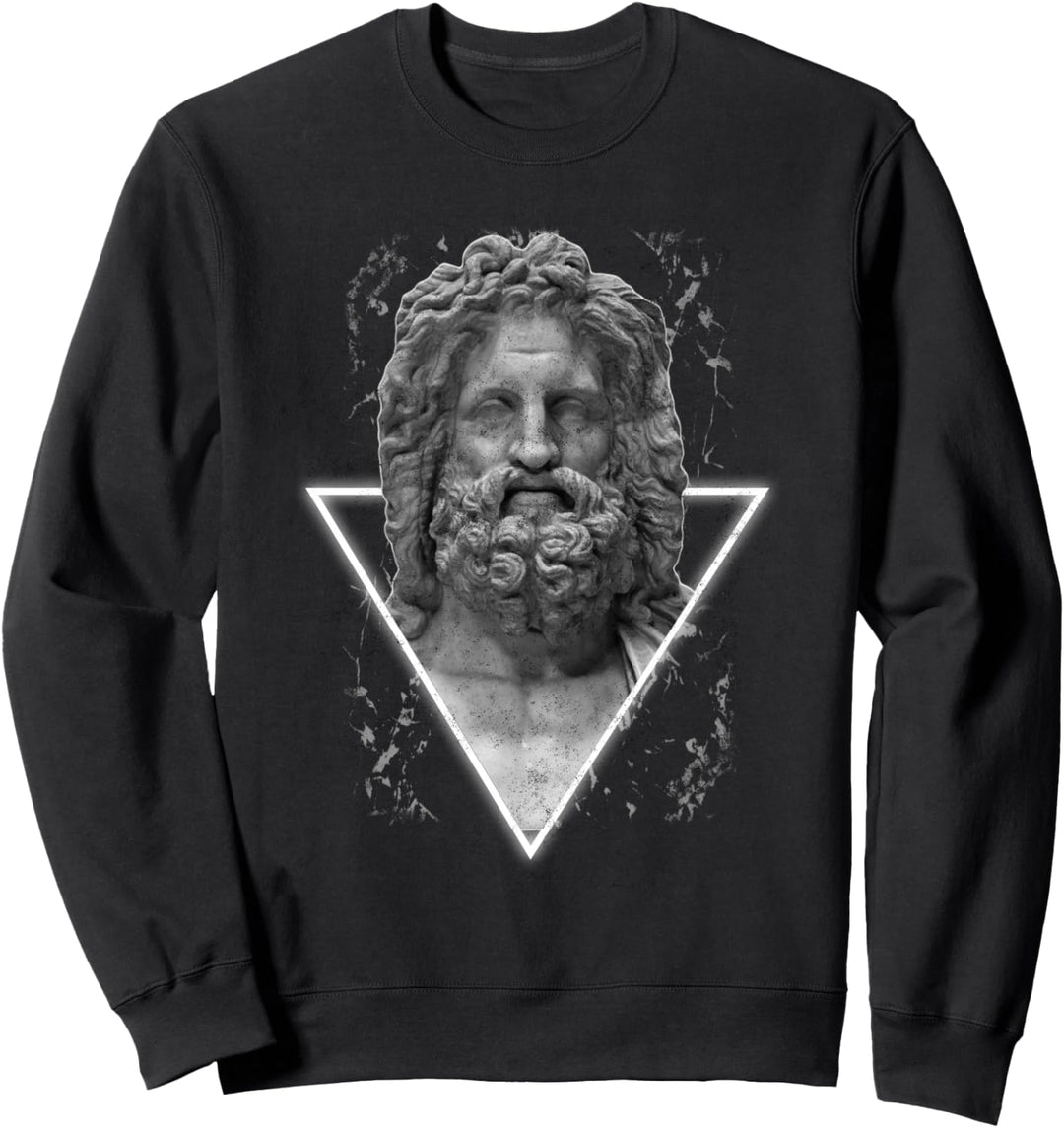 Zeus Sculpture - Sad Aesthetic Edgy Streetwear Sweatshirt