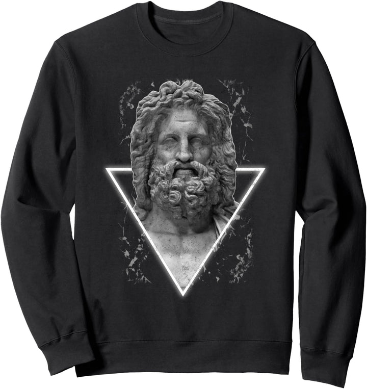 Zeus Sculpture - Sad Aesthetic Edgy Streetwear Sweatshirt
