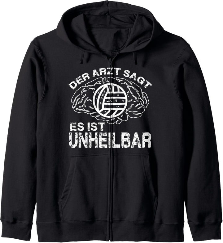 Volleyball Fun Beachvolleyball Geschenkidee für Volleyballer Kapuzenjacke