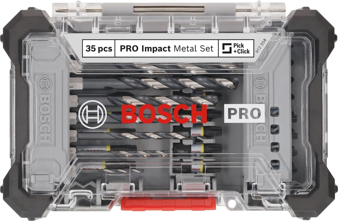 Bosch 35x PRO Impact Metal Set, 35-tlg. (für Stahl, Gusseisen, 200 x 107 mm, Professional Zubehör Sc