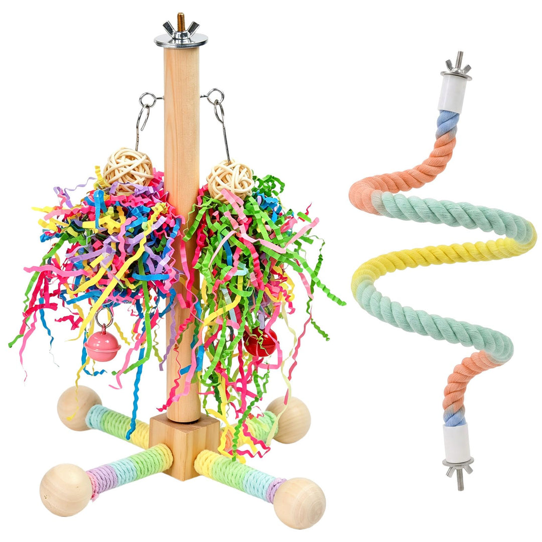 2 Stück Wellensittich Spielzeug, Vogelspielzeug, Papageienspielzeug