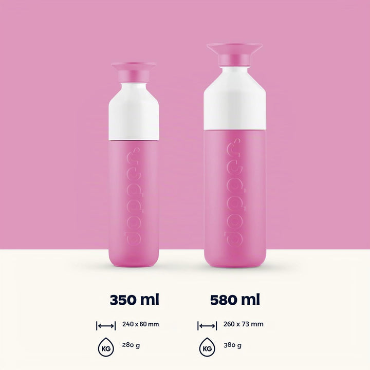 Dopper Insulated 580ml Thermosflasche Pelican Pink - Doppelwandig, auslaufsicher, hält 24h kalt/9h h