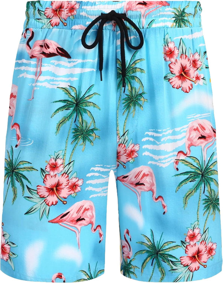 COOFANDY Herren Kurzarm Hemd Blumen Hawaiihemd und Shorts Set Floral Party Outfit Männer Button Down