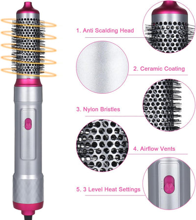 5-in-1-Airstyler, Layhou Grey Red Mixed, Grey Red Mixed