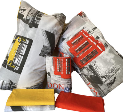 L'EMPORIO CASA Bettwäsche-Set London – New York – Bettwäsche aus 100 % italienischer Baumwolle, vers