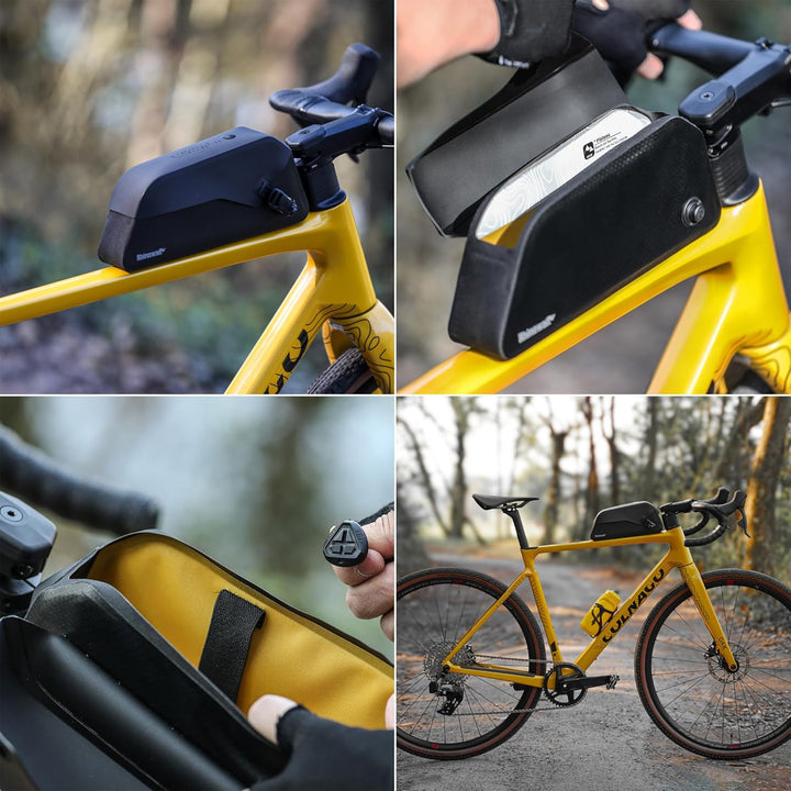 Rhinowalk Fahrrad Oberrohrtasche – wasserdichte Rahmentasche mit Magnetverschluss für Rennrad Mounta
