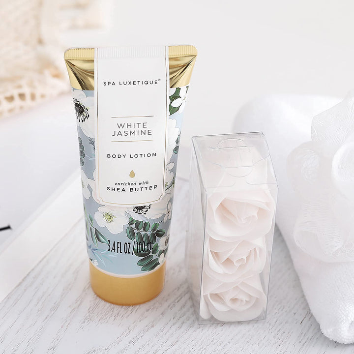Geburtstagsgeschenke für Frauen-Spa Luxetique Spa-Geschenk-Set, 8pcs Jasmin Badeset mit ätherischem