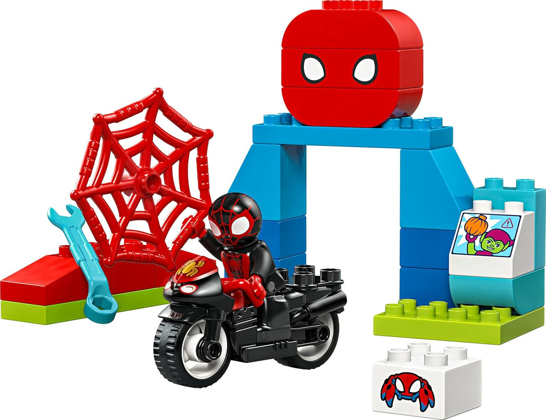 LEGO DUPLO Marvel Spins Motorrad-Abenteuer, Fantasy-Spielset zur TV-Serie Spidey und Seine Super-Fre