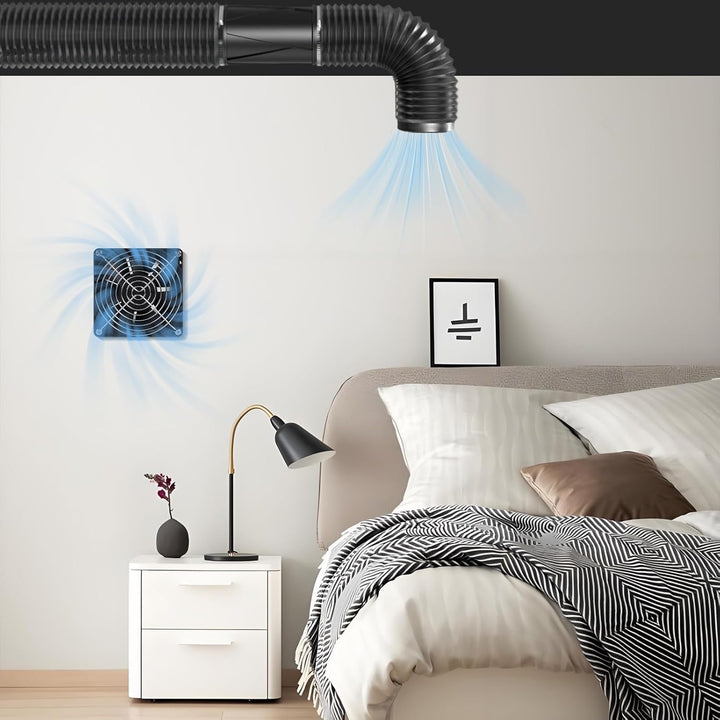 CPROSP Abluftventilator 100mm mit Geschwindigkeitsregler, Rohrventilator, Rauchabzug Ventilator mit