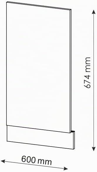 Vicco Frontblende Fame-Line, Goldkraft Eiche/Weiss, 60 cm ohne Arbeitsplatte Goldkraft Eiche Geschir