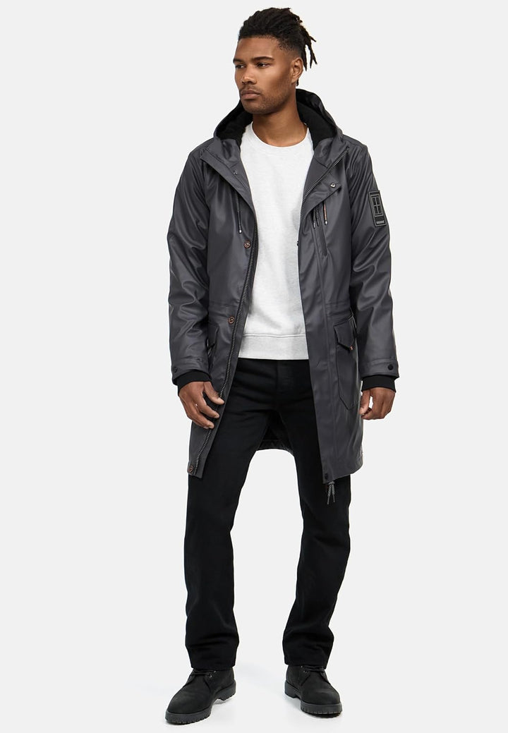 STONE HARBOUR Warmer Regenponcho gefütterter Regenmantel wasserdicht mit innenliegendem Tragegurt un