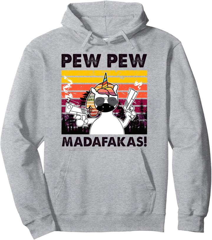 Pew Pew Madafakas Damen Einhorn Pew Pew Madafakas Pullover Hoodie