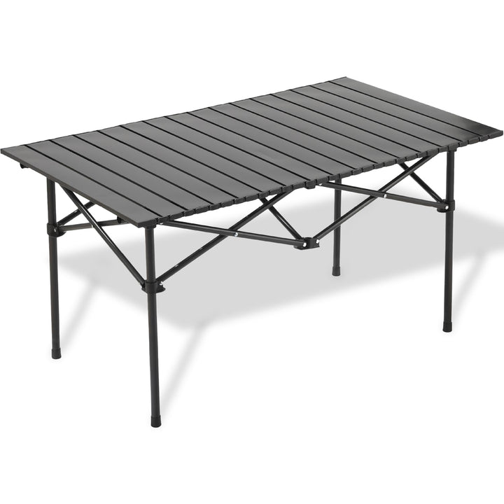 Klappbarer Campingtisch Aluminium 95x55 cm, Wetterfester Faltbarer Tisch für 4-6 Personen, Leicht &amp;