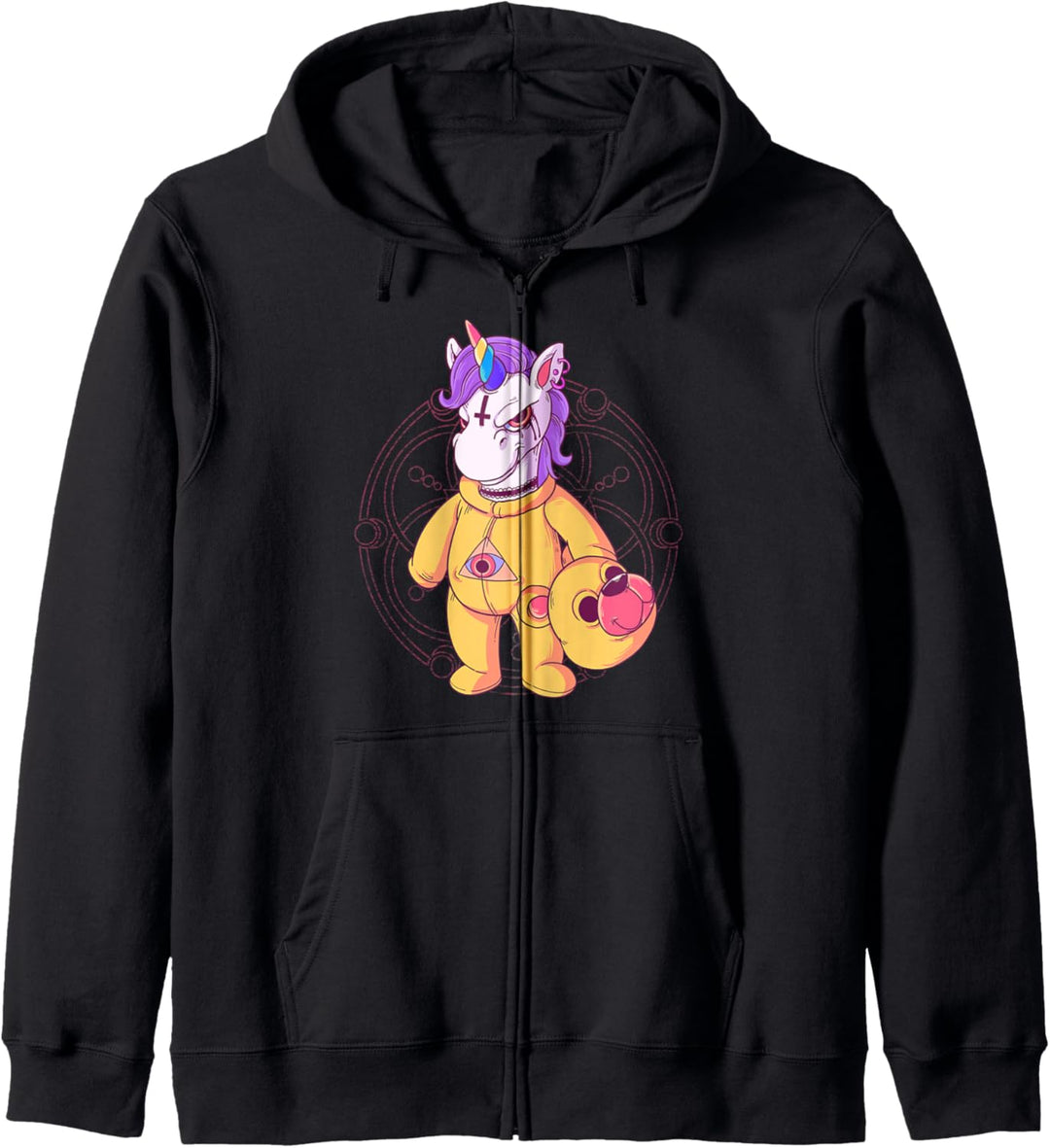 Unicorn Teddy Pastel Goth Kapuzenjacke