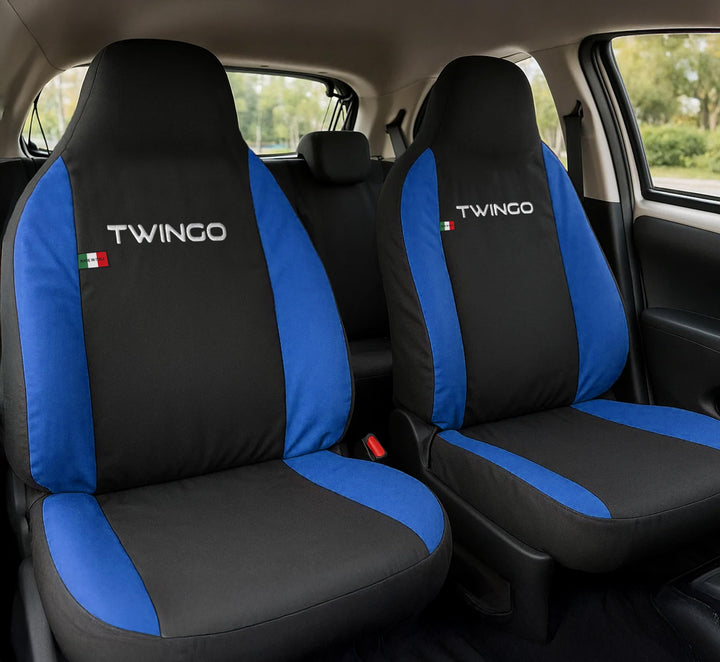 Auto Accessori Lupex - Sitzbezüge für Autositz, kompatibel Autositzbezüge für Twingo, Schwarz Königs