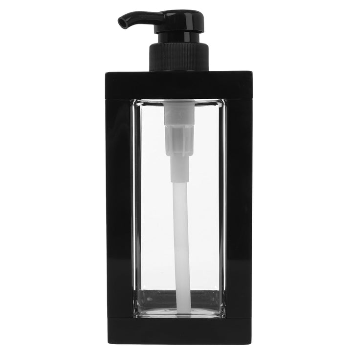 Nachfüllbare Pumpspenderflasche 750ml aus Kunststoff, Transparent, Schwarz