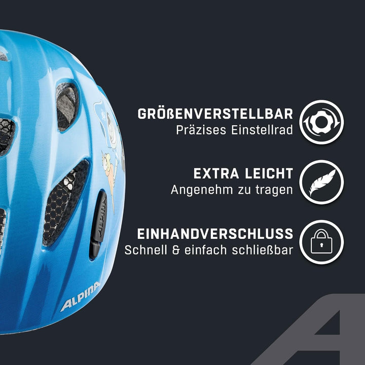 ALPINA XIMO - Leichter, Sicherer & Bruchfester Fahrradhelm Mit Optionalen LED-Licht Für Kinder pirat
