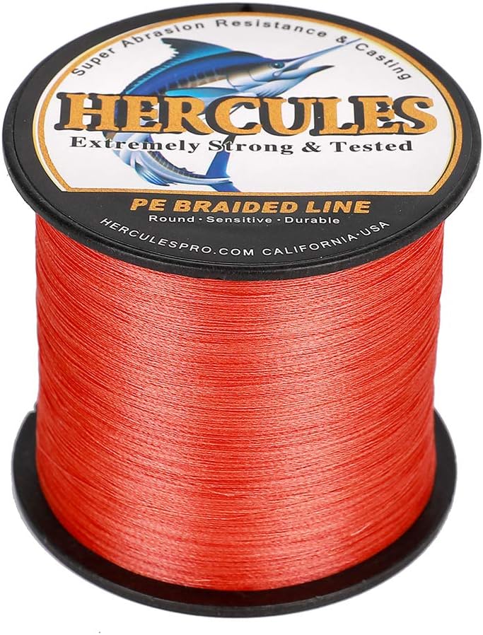 HERCULES Super Cast 100m - 2000m Yards Geflochtene Angelschnur 10lb - 300lb Test für Salzwasser Süss