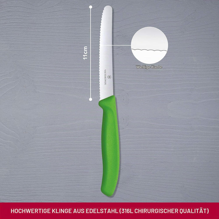 Victorinox Tomatenmesser Swiss Classic, grün Grün Gemüsemesser, Grün Gemüsemesser