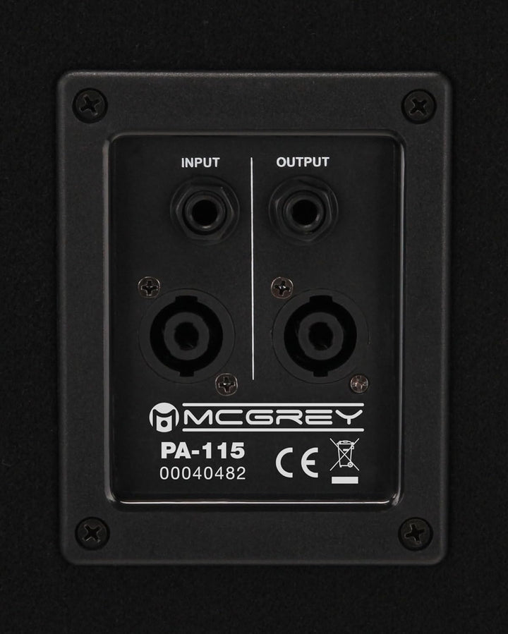 McGrey PA-115 15/2 Passive Box (DJ, PA, 2-Wege Lautspercher, Trapezform, 100/200/400 Watt (RMS/Musik