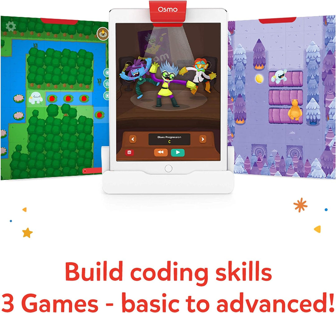 Osmo - Coding Family Bundle für iPad & Fire-Tablet - 3 Lernspiele - 5-10+ Jahre - spielend Programmi