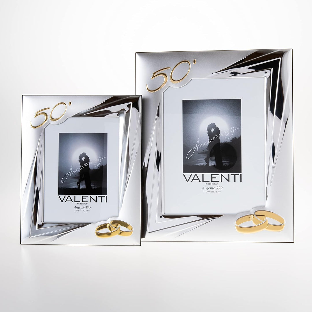 VALENTI & CO. - Silberrahmen 13x18 cm goldene Hochzeit - 50 Jahre Ehe oder für das Fünfzigste von El