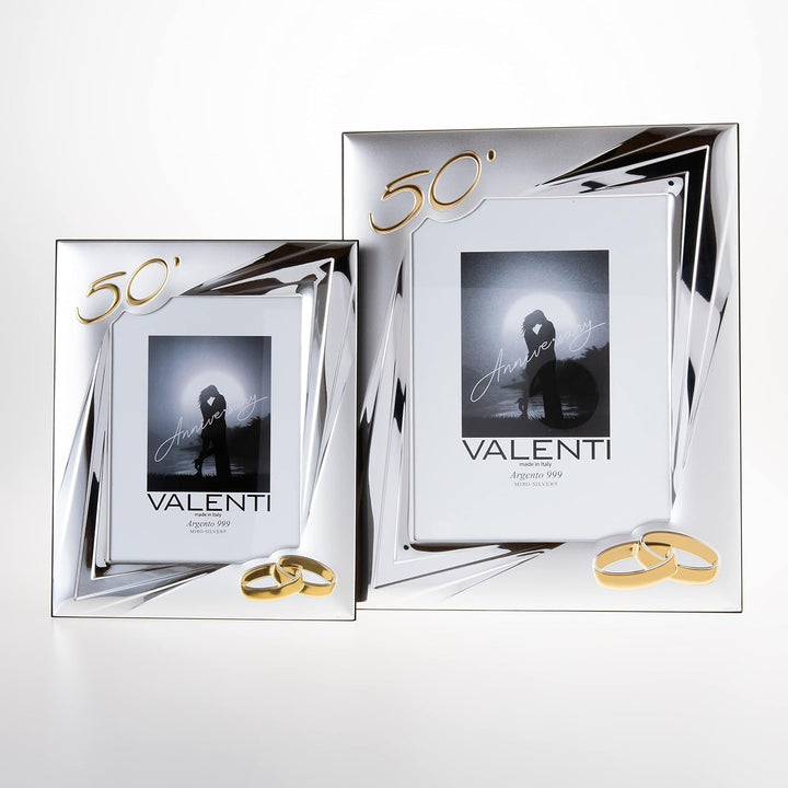 VALENTI & CO. - Silberrahmen 13x18 cm goldene Hochzeit - 50 Jahre Ehe oder für das Fünfzigste von El