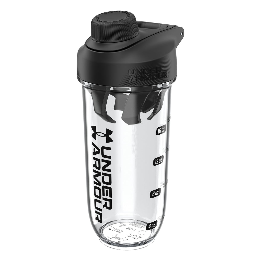 Under Armour UA Clarity Shaker-Flasche, 680 ml, transparent/schwarz, OSFA Durchsichtig / Schwarz, Du