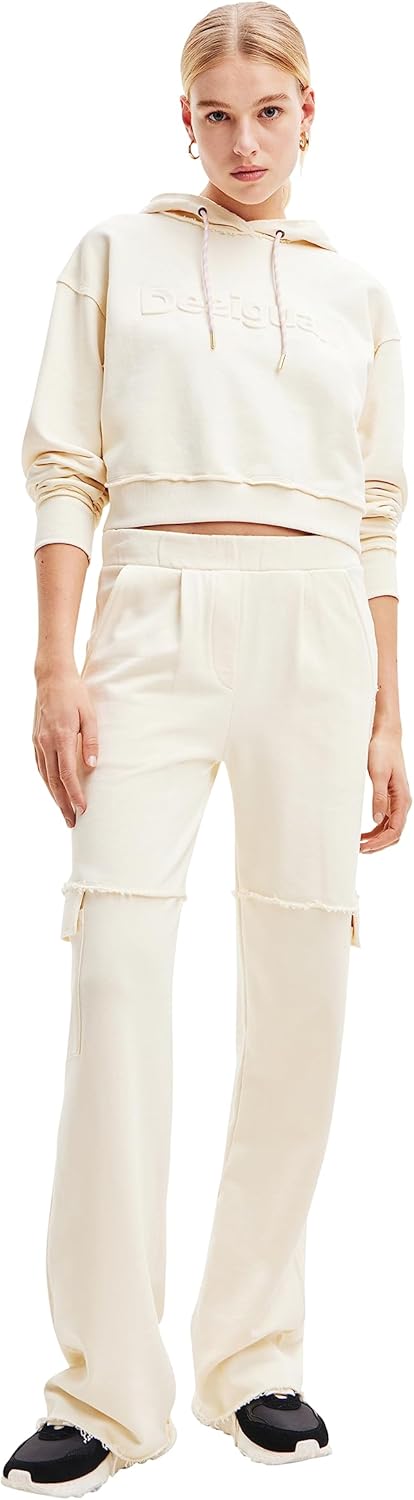 Desigual Damen nevadi Casual Pants L Weiss, L Weiß