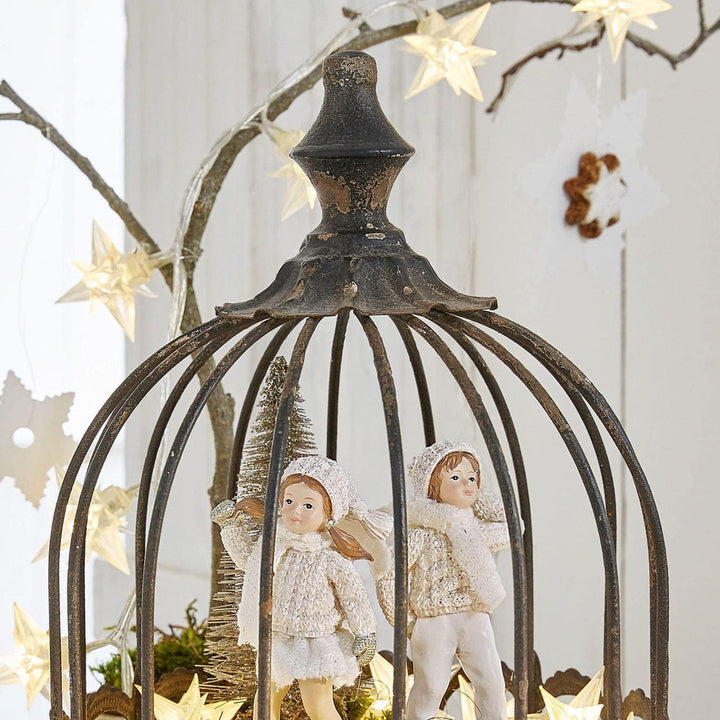 Loberon Glocke Saliers, vielseitig dekorierbar, Romantisches Design, Nostalgie-Look, Shabby-Finish,