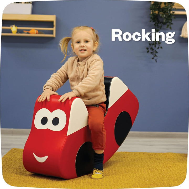 IGLU SOFT PLAY Schaukelpferd Kinder Schaukeltier Baby Schaukelspielzeug Spielzeug (Rot), Rot
